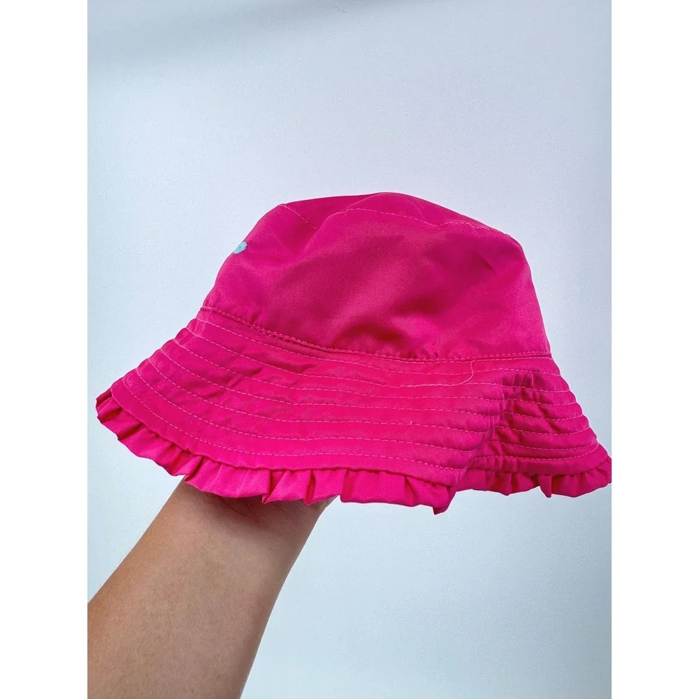 UV Skinz Sun Hat Kids S Pink Floral Ruffle UPF 50+ Bucket Swim Beach Girls